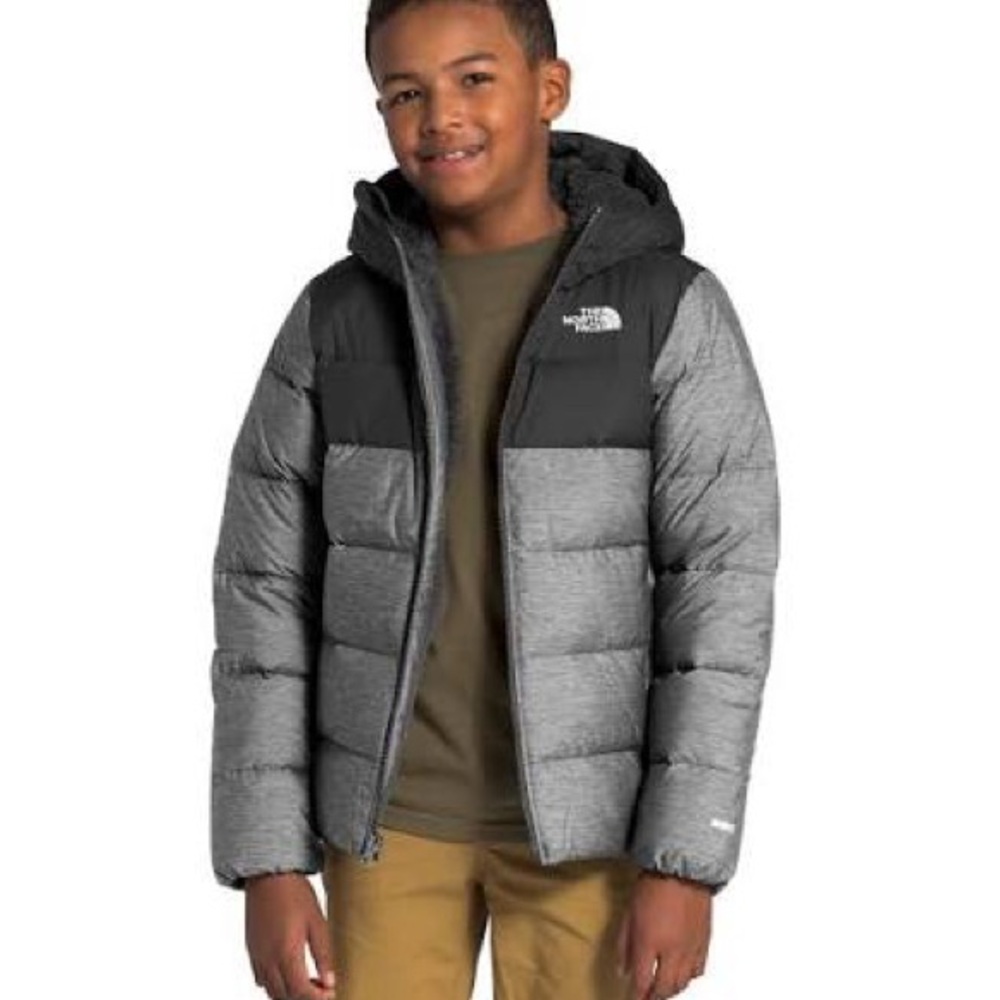 The North Face Youth Moondoggy Hoodie, TNF Medium Grey Heather, M 10/12